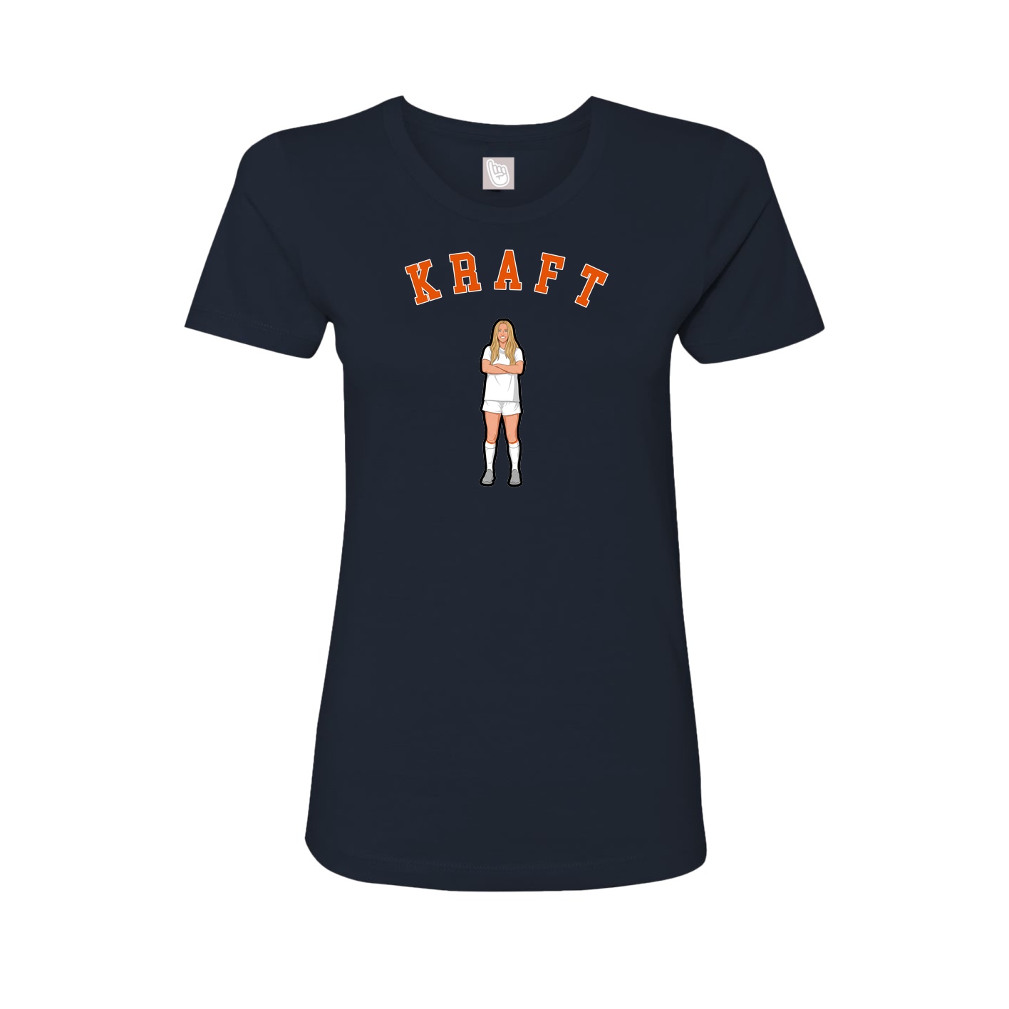 Fitted Women's Tee — Shirsey Arch in Navy