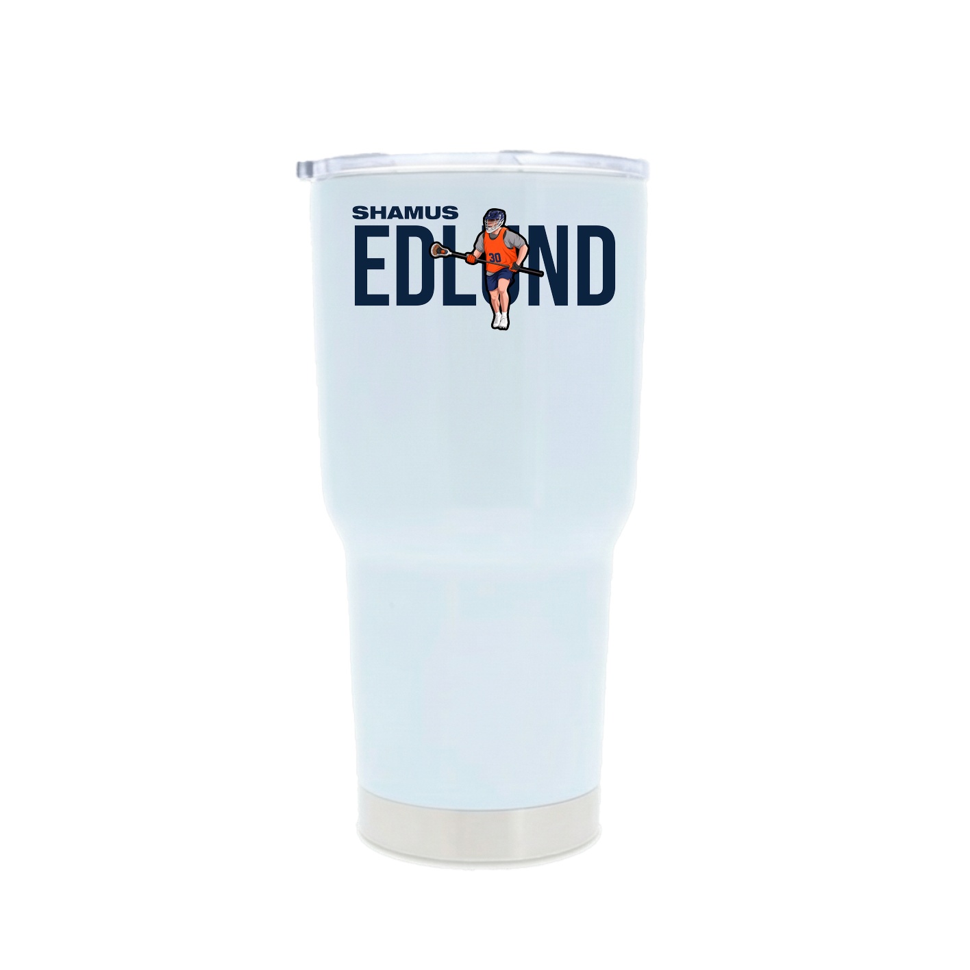 30oz Stainless Steel Tumbler — Player Name in White