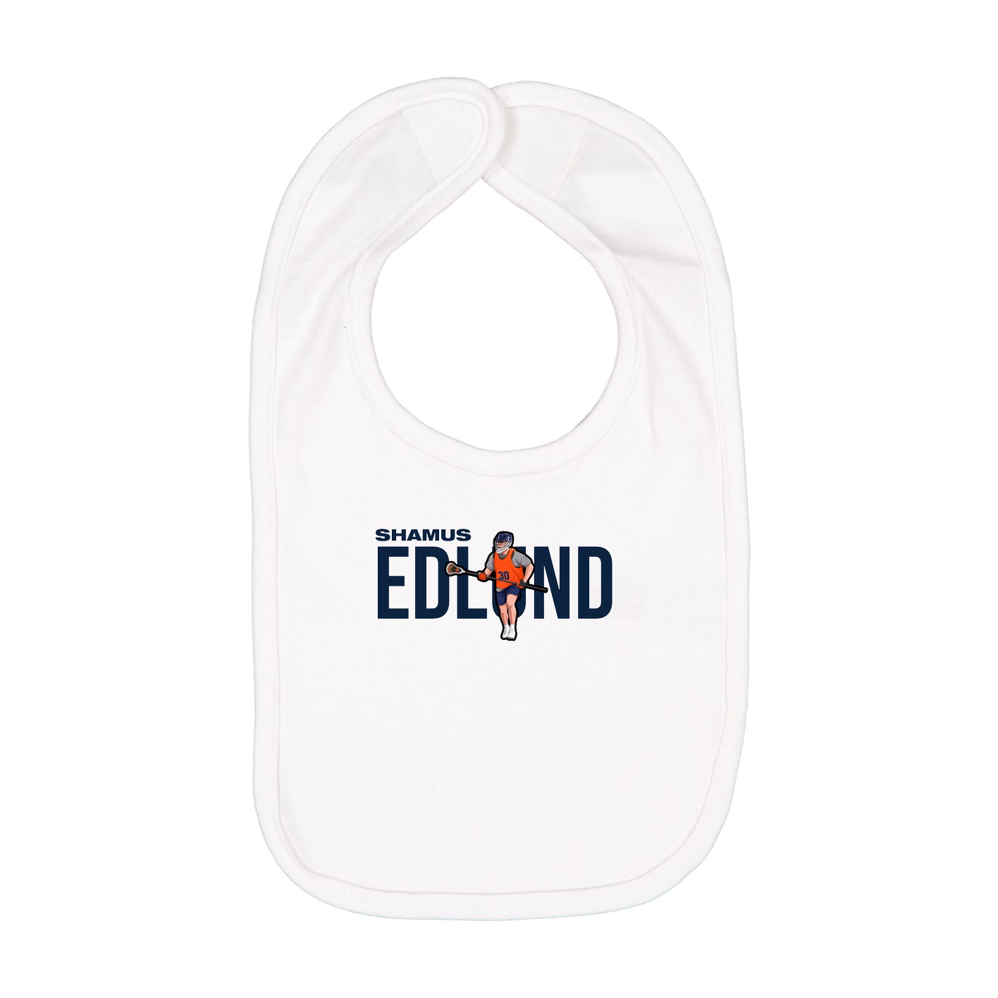 Infant Bib — Player Name in White