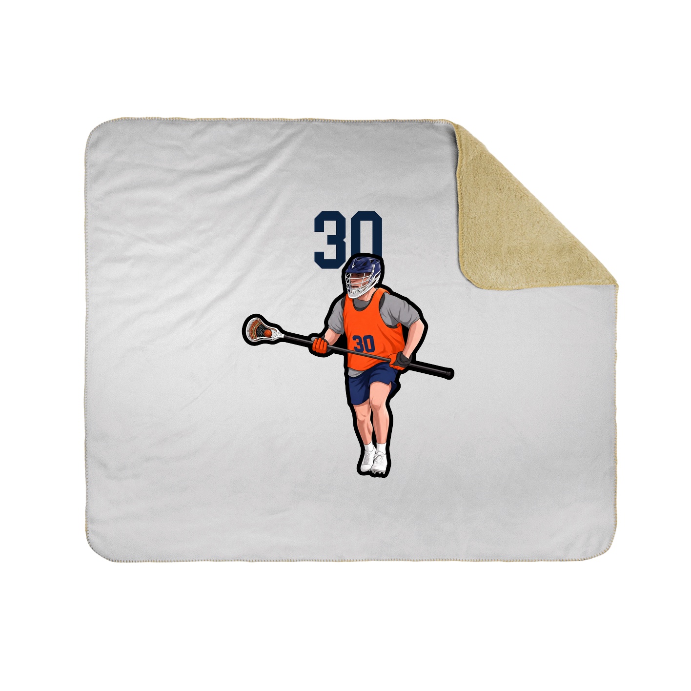 Throw Blanket — Number Top in White