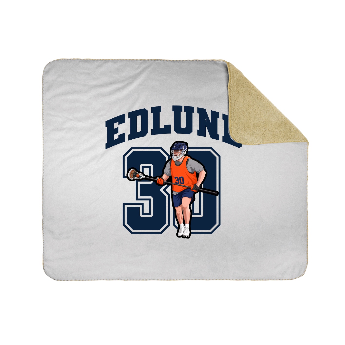 Throw Blanket — Number in White