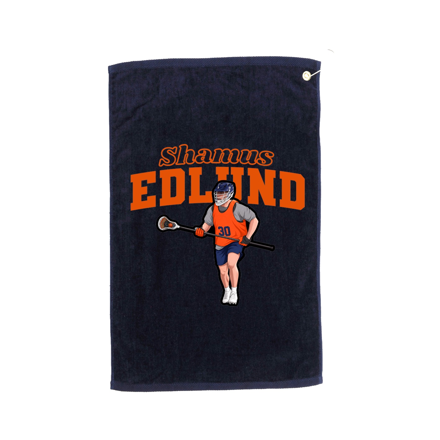 Golf Towel — Name Arch in Navy