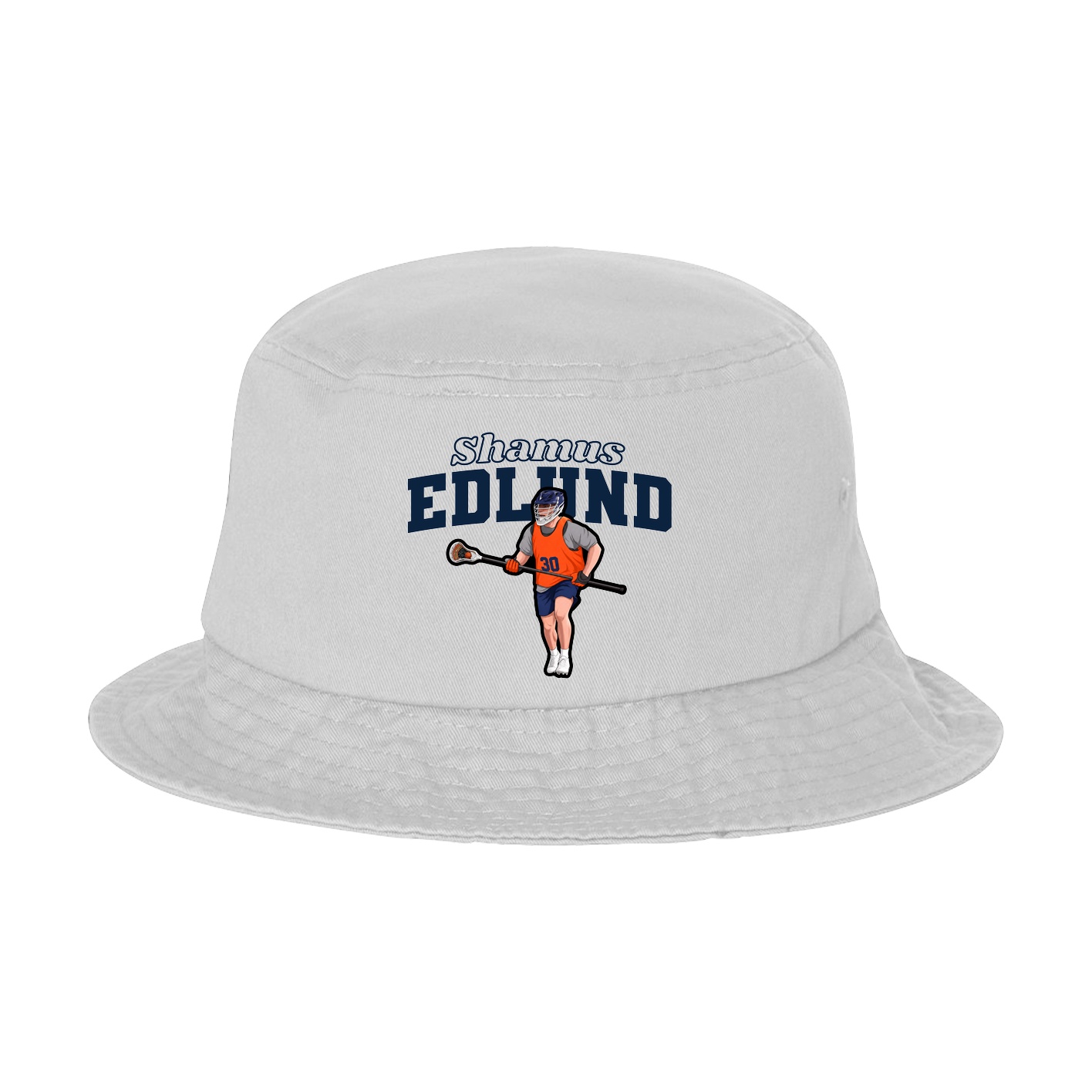 Bucket Cap — Name Arch in White