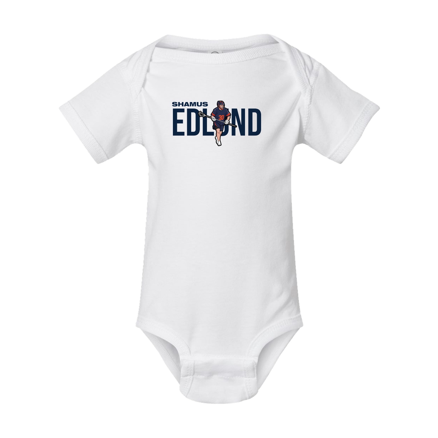 Baby Onesie — Player Name in White