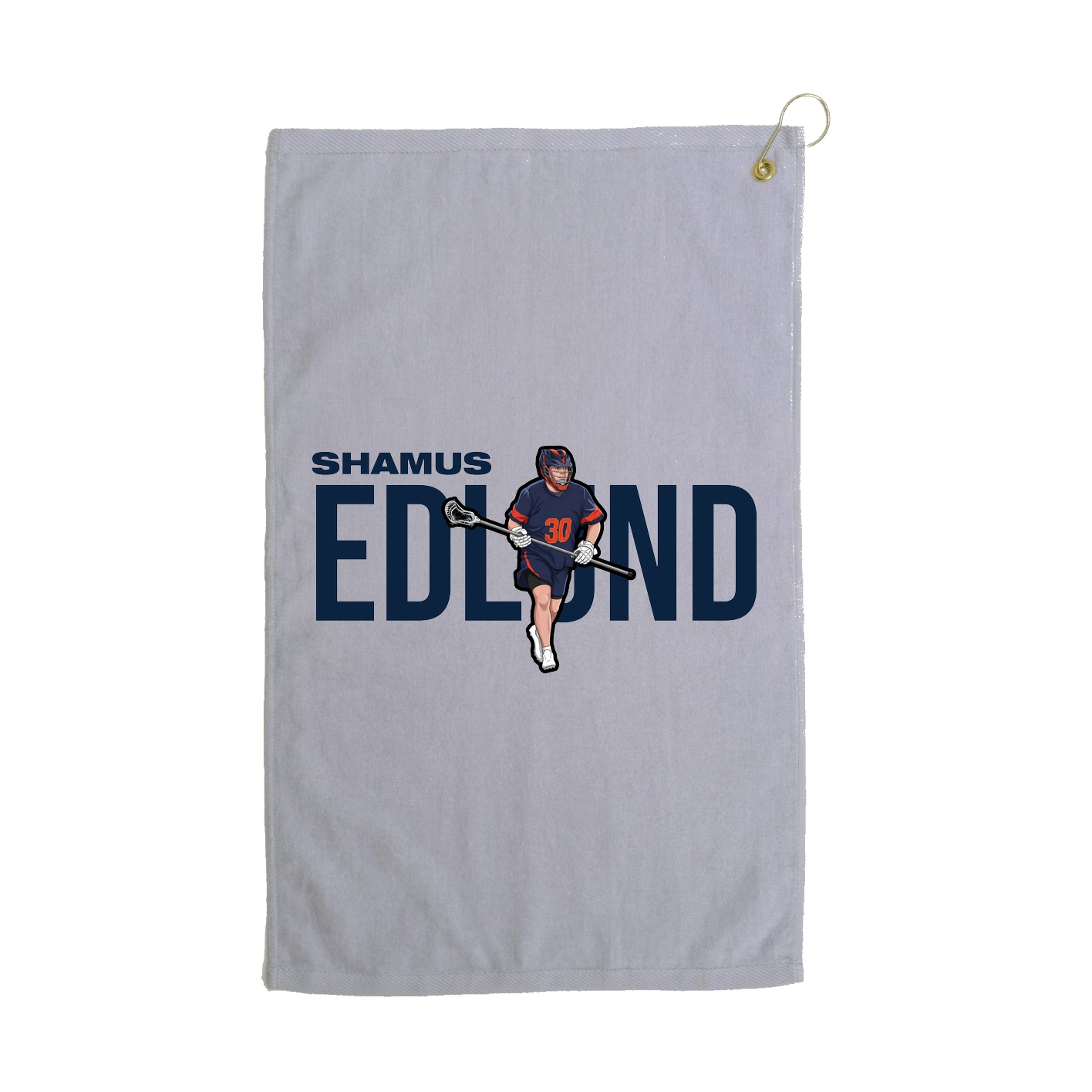 Golf Towel — Player Name in Grey
