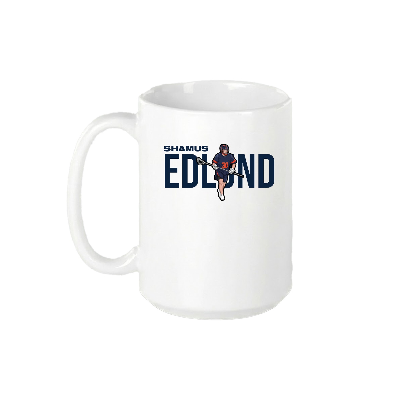 15oz Coffee Mug — Player Name in White