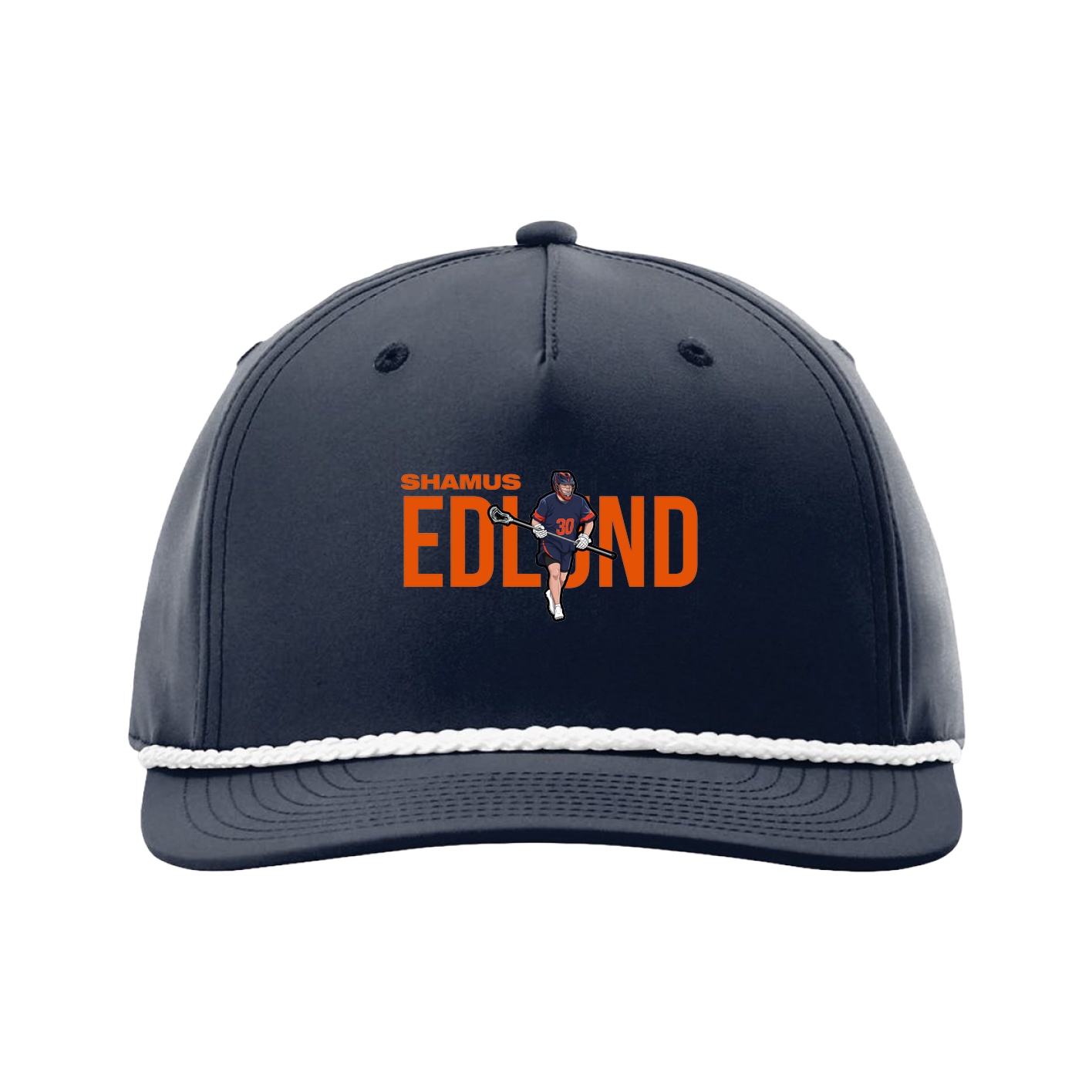 Five-Panel Classic Rope Cap — Player Name in Navy