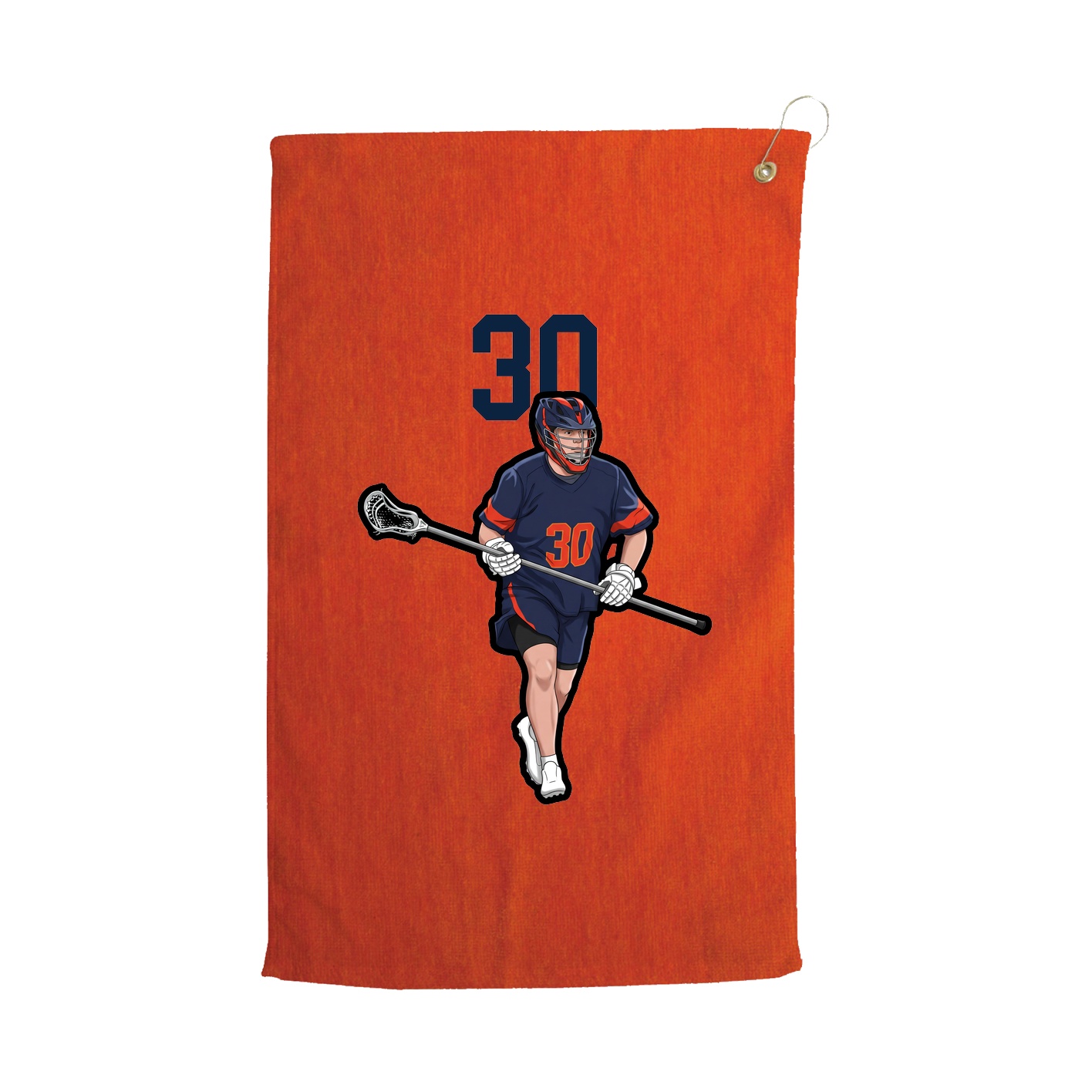 Golf Towel — Number Top in Orange