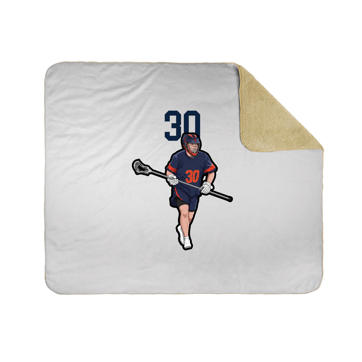 Throw Blanket — Number Top in White