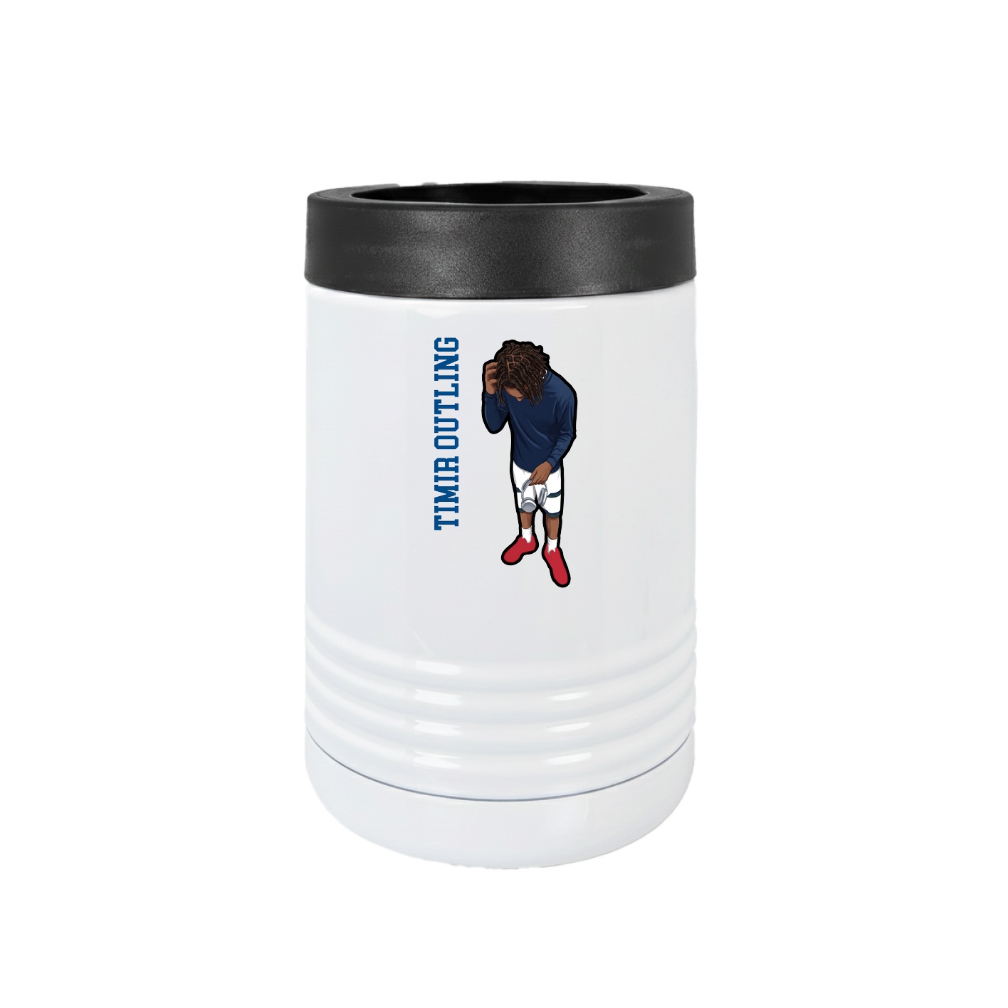 Beverage Holder — Name Vertical in White