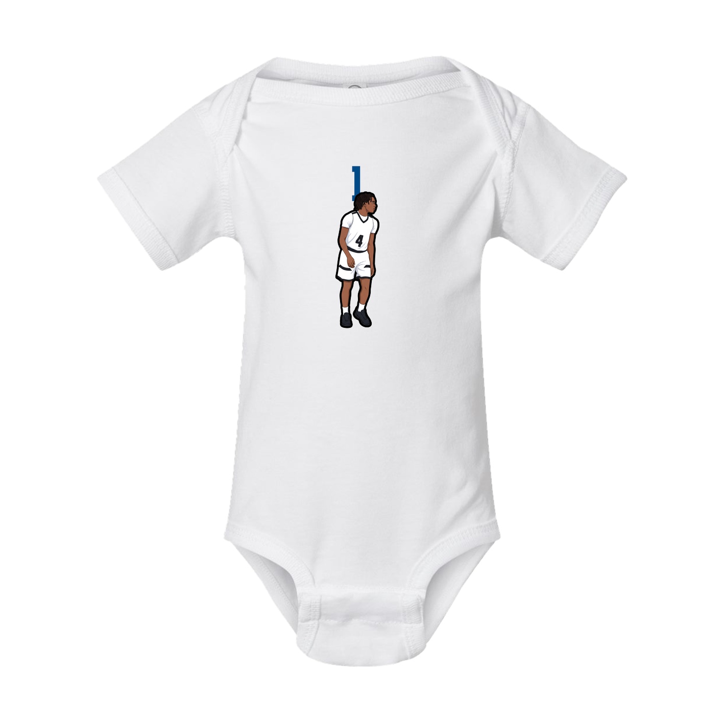 Baby Onesie — Number Top in White