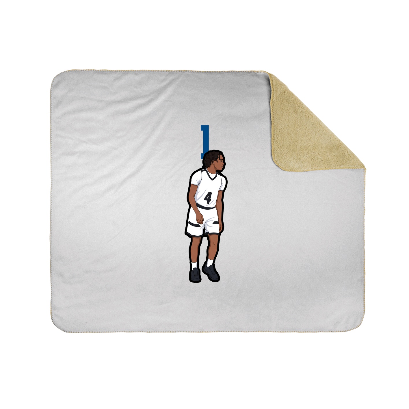 Throw Blanket — Number Top in White