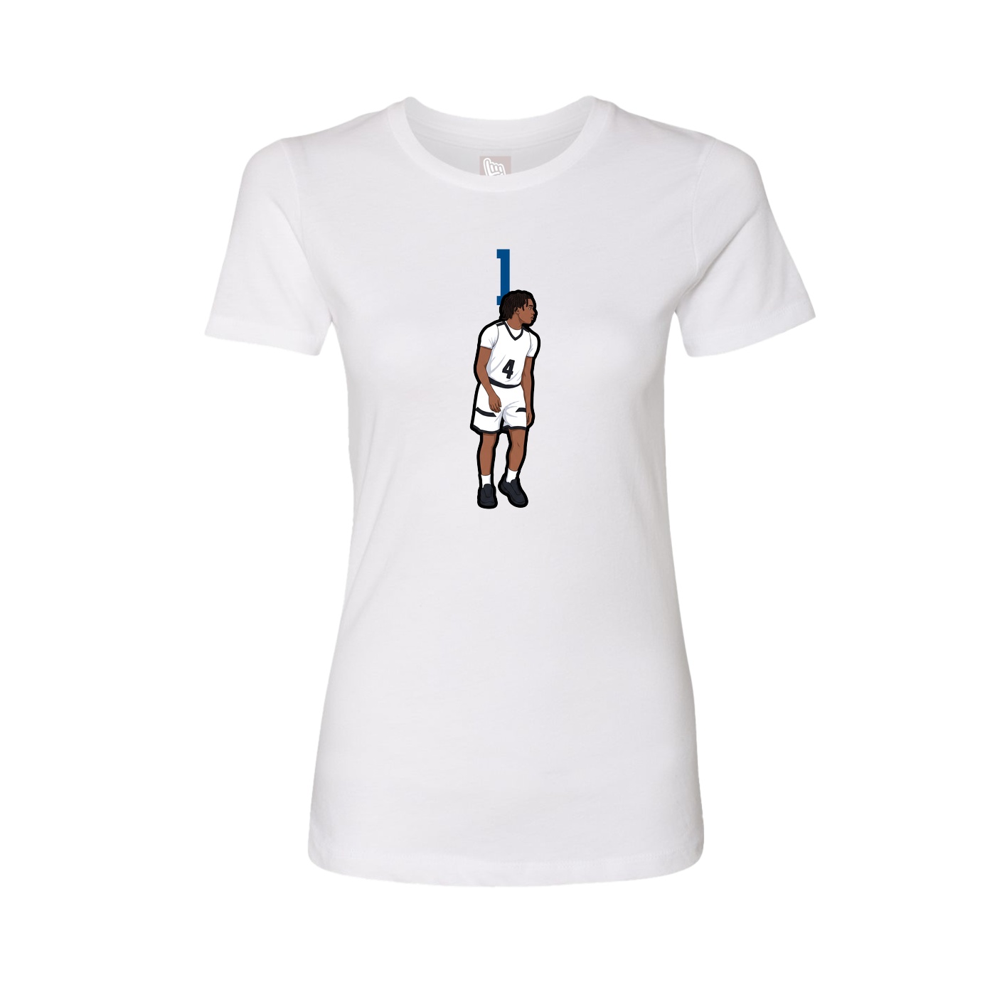Fitted Women's Tee — Number Top in White