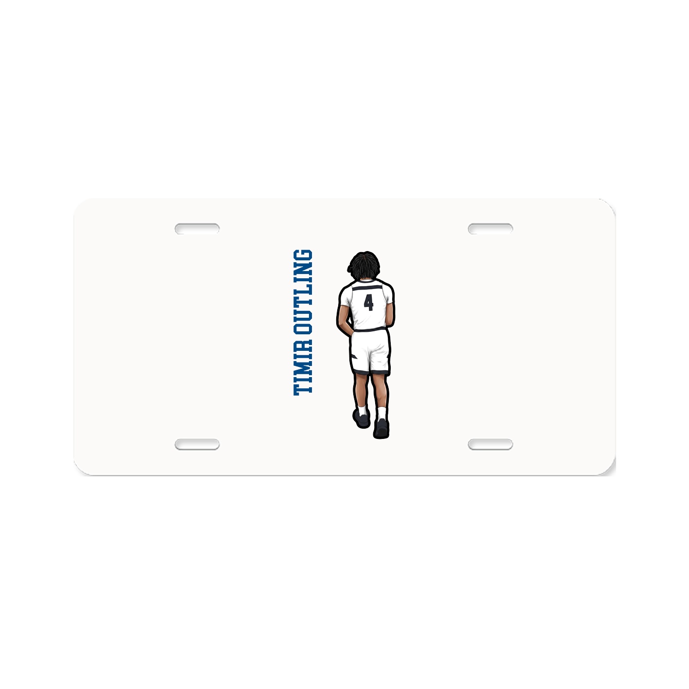 License Plate — Name Vertical in Classic