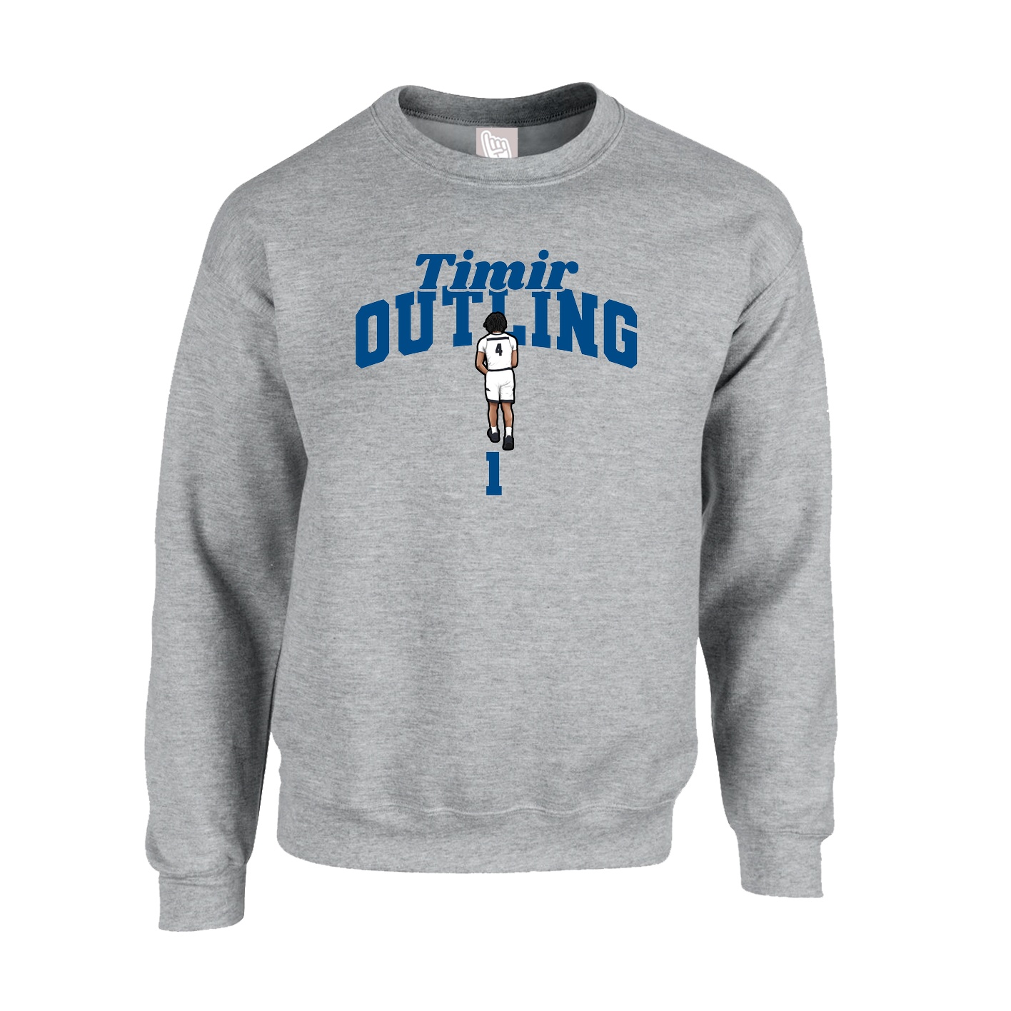 Fleece Crew — Signature Arch in Grey