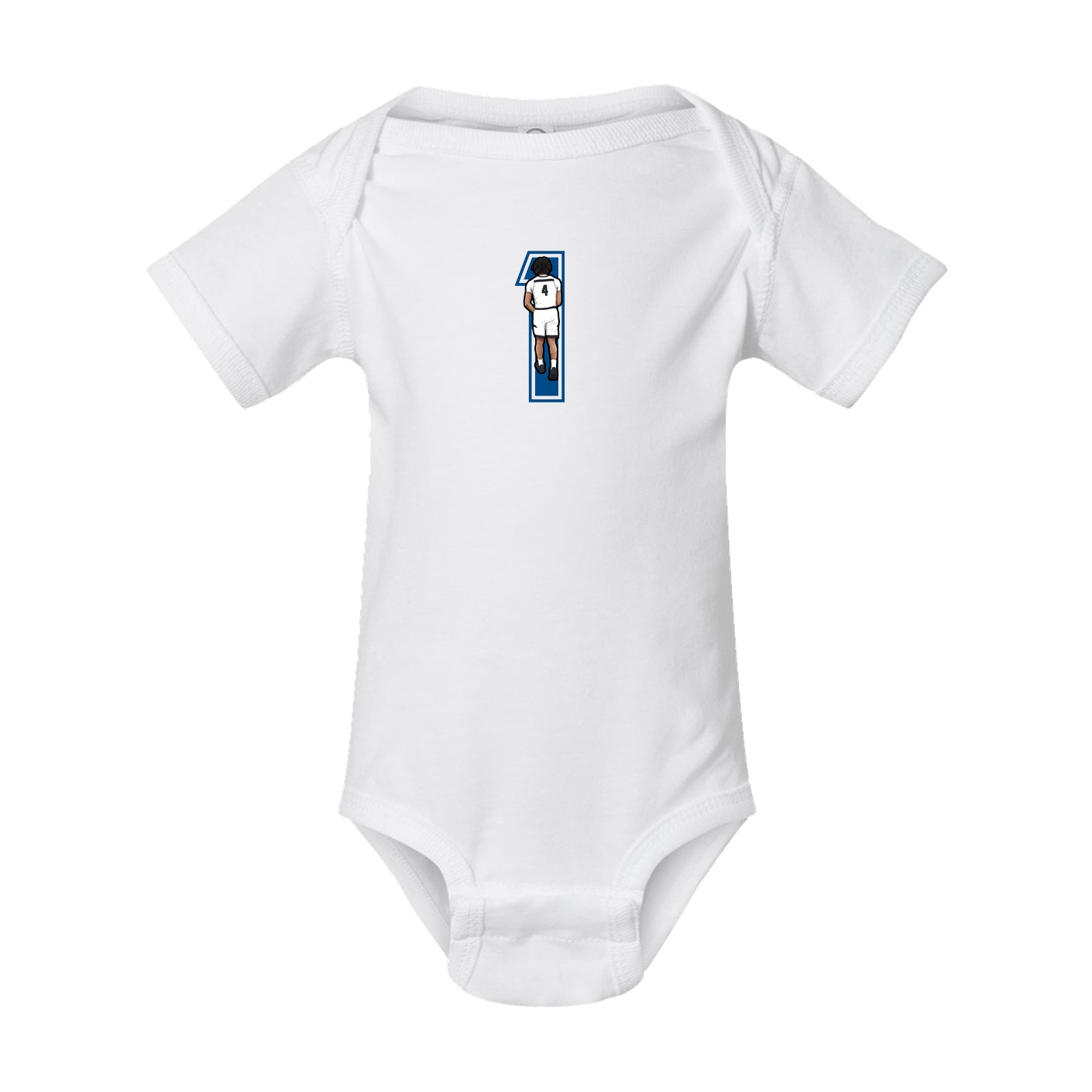 Baby Onesie — Number in White
