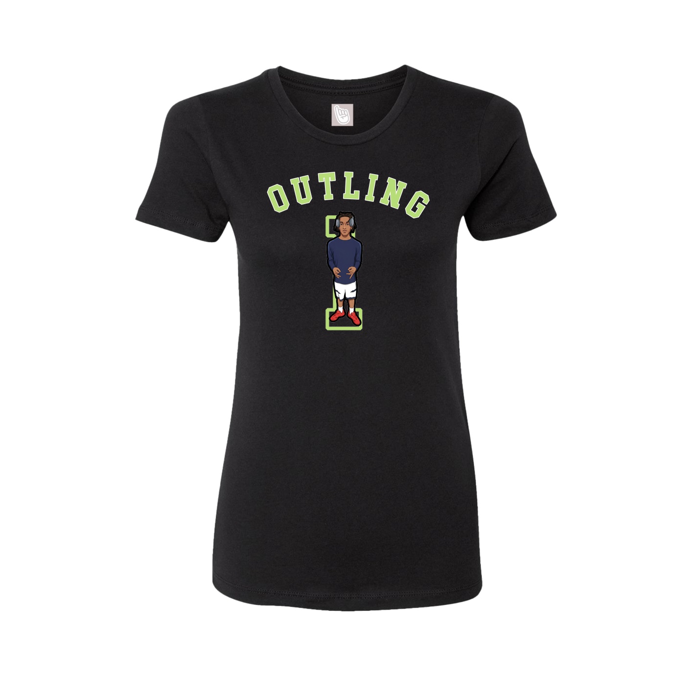 Fitted Women's Tee — Shirsey Arch in Black