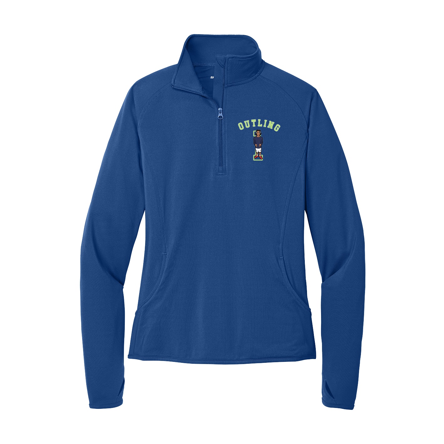 Women's Q-Zip Pullover — Shirsey Arch in Royal