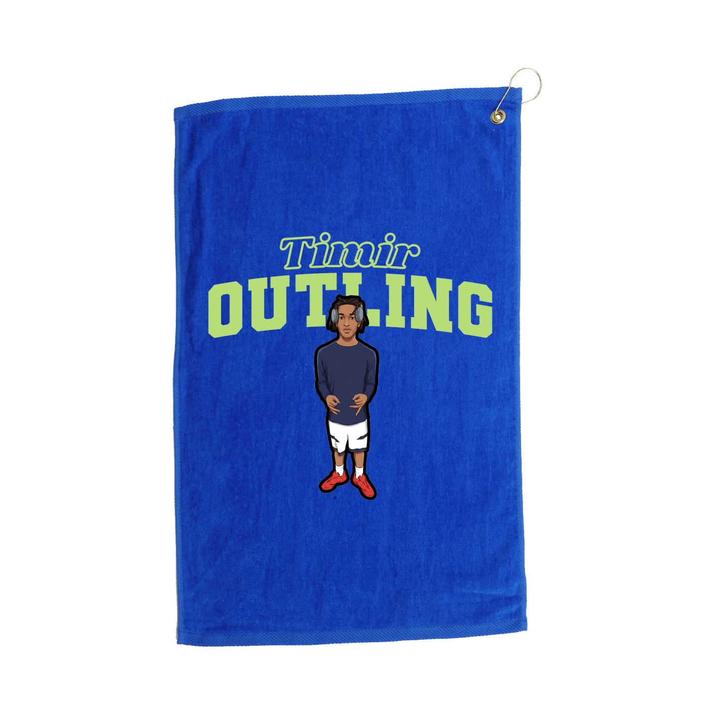 Golf Towel — Name Arch in Royal