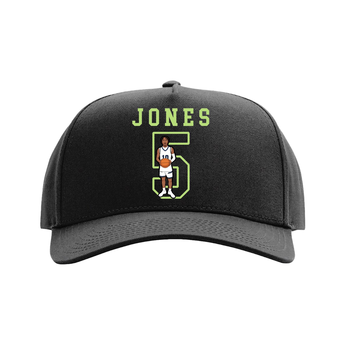 Full Fabric Five-Panel Champ Cap — Shirsey in Black