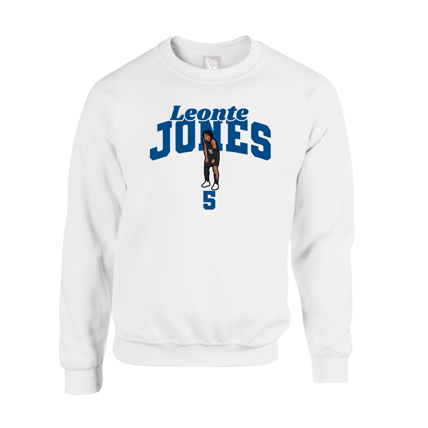 Fleece Crew — Signature Arch in White