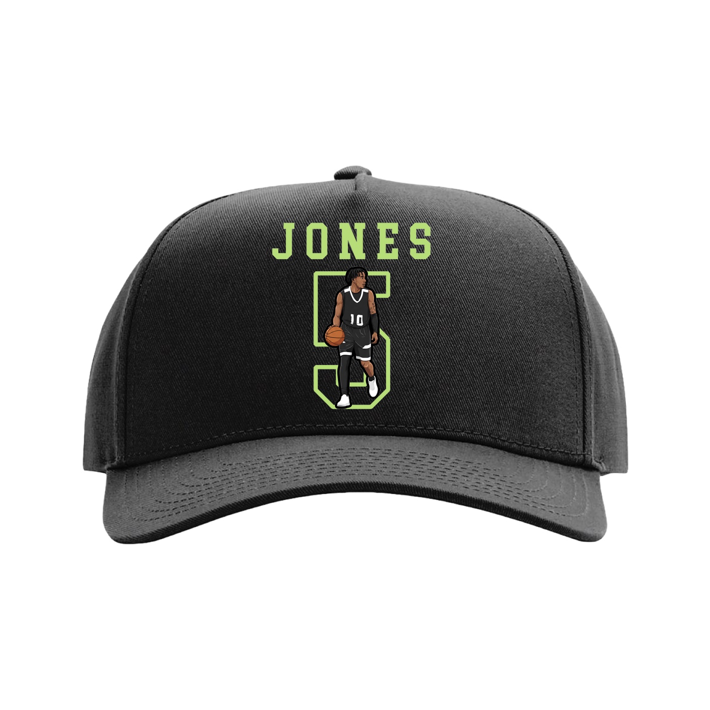 Full Fabric Five-Panel Champ Cap — Shirsey in Black
