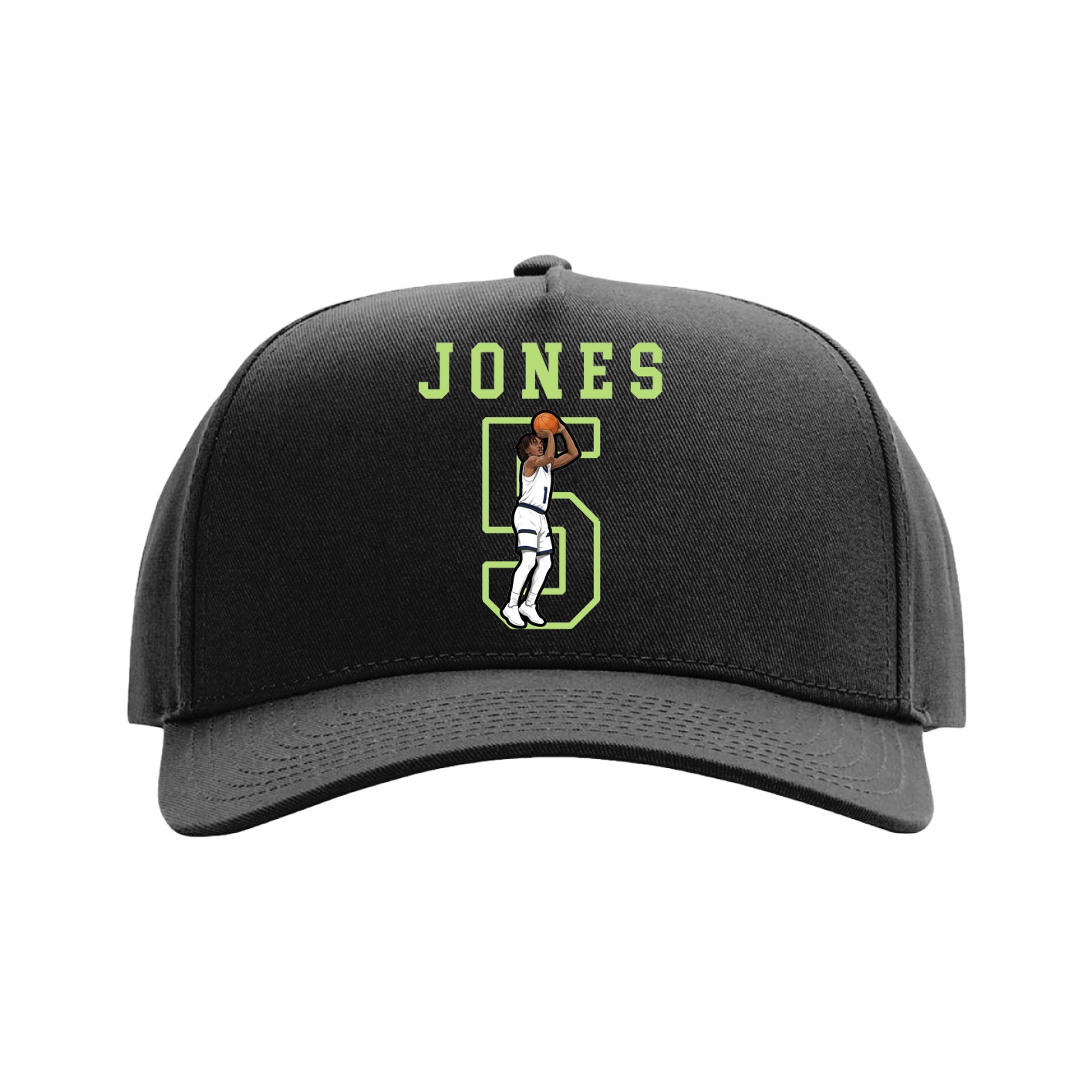 Full Fabric Five-Panel Champ Cap — Shirsey in Black