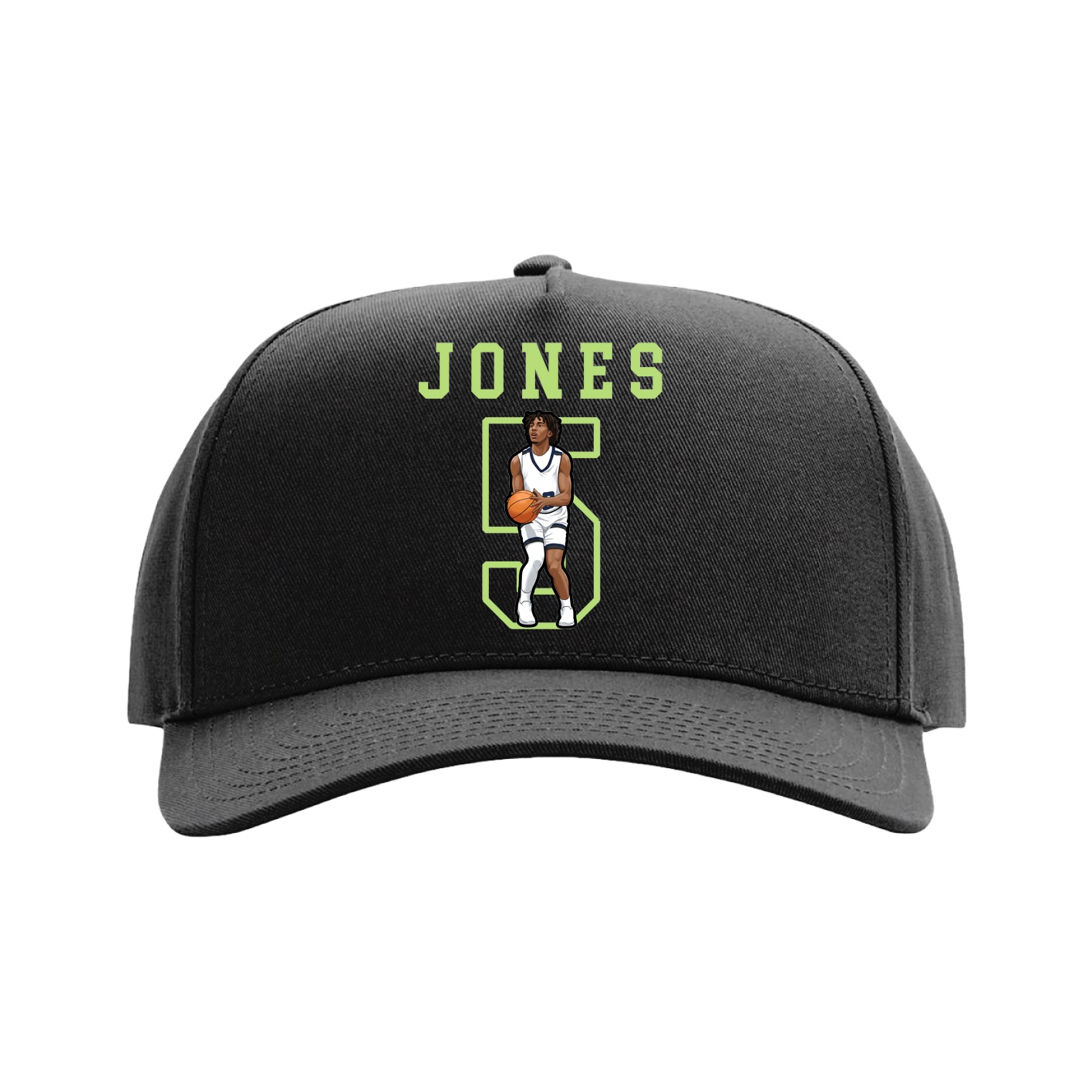 Full Fabric Five-Panel Champ Cap — Shirsey in Black