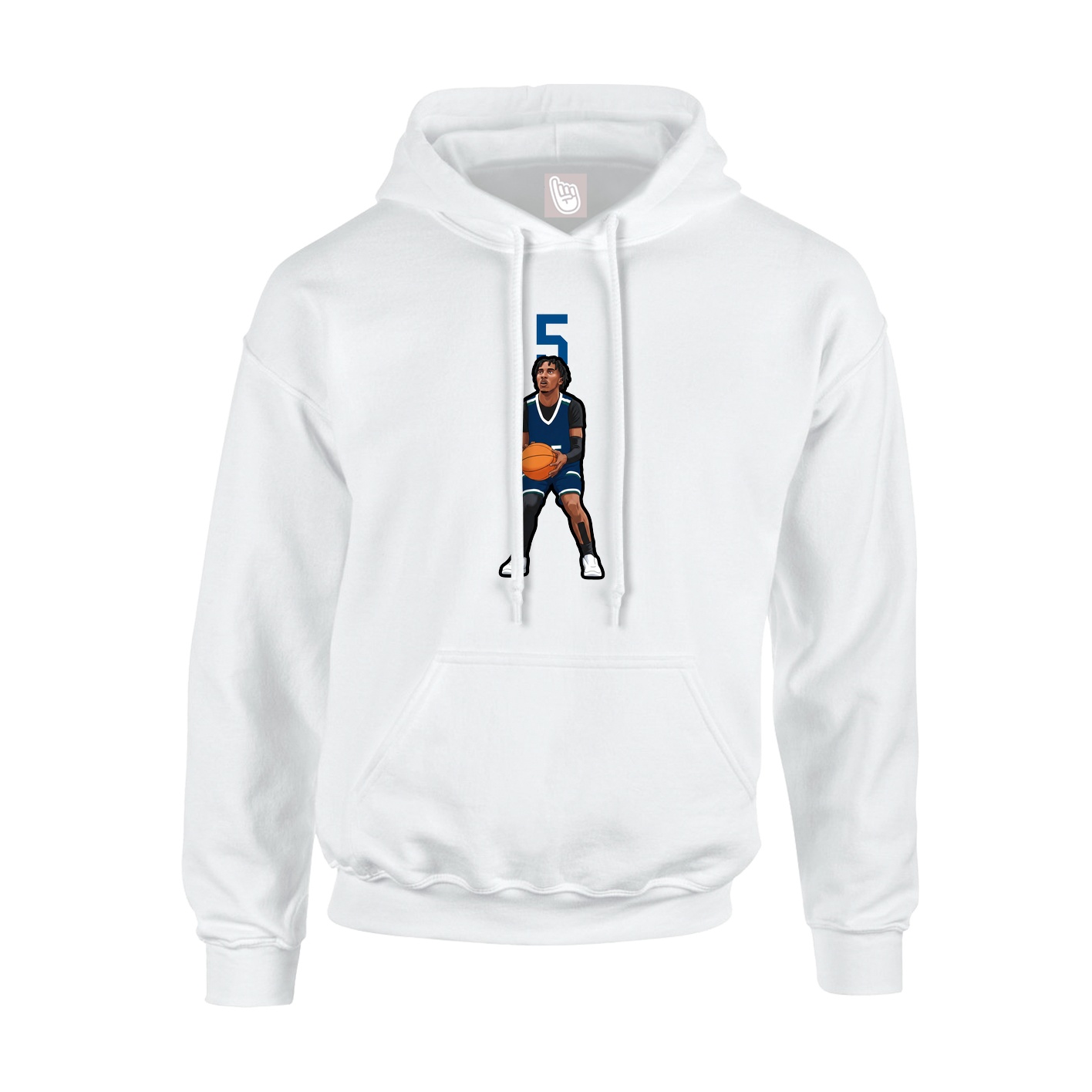 Hoodie — Number Top in White