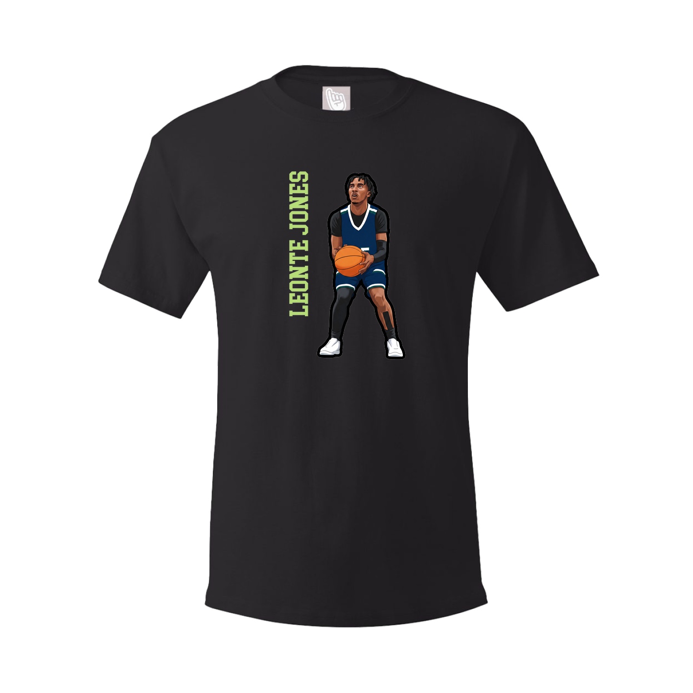 Youth Tee — Name Vertical in Black