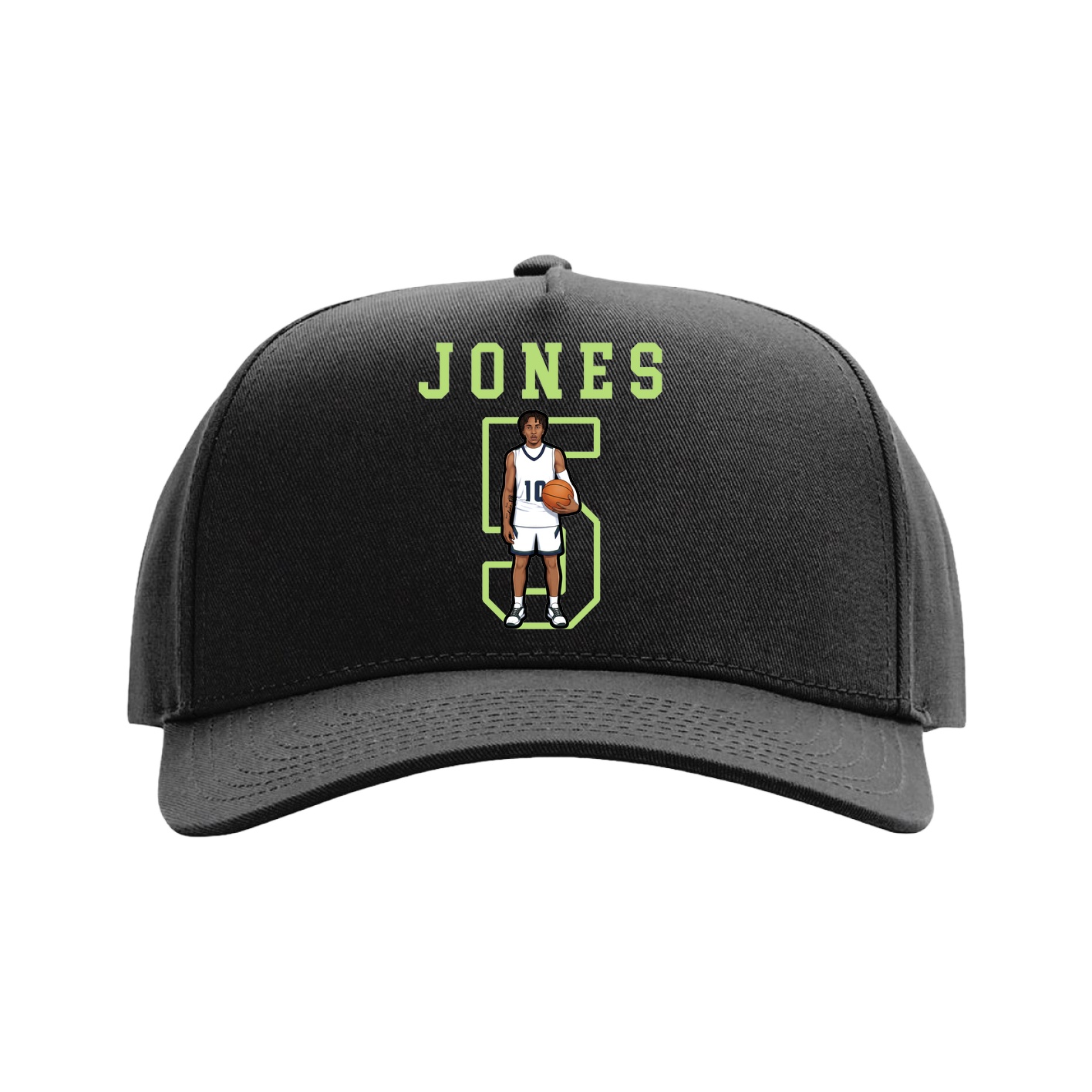 Full Fabric Five-Panel Champ Cap — Shirsey in Black