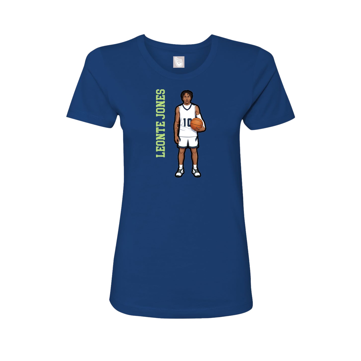 Womens Tee — Name Vertical in Royal