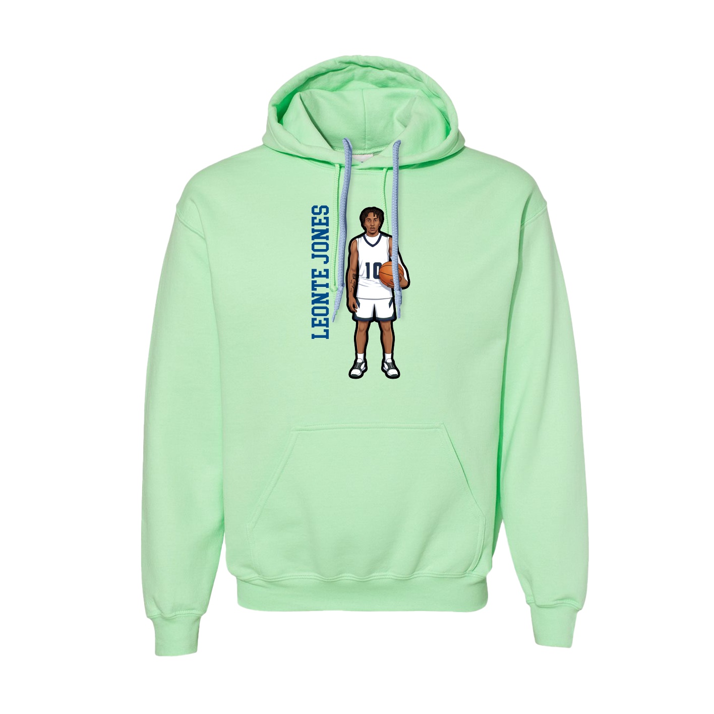 Hoodie — Name Vertical in Green