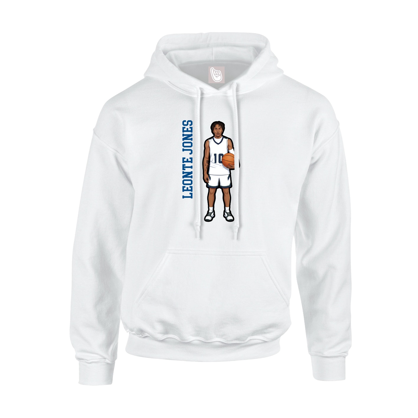Hoodie — Name Vertical in White