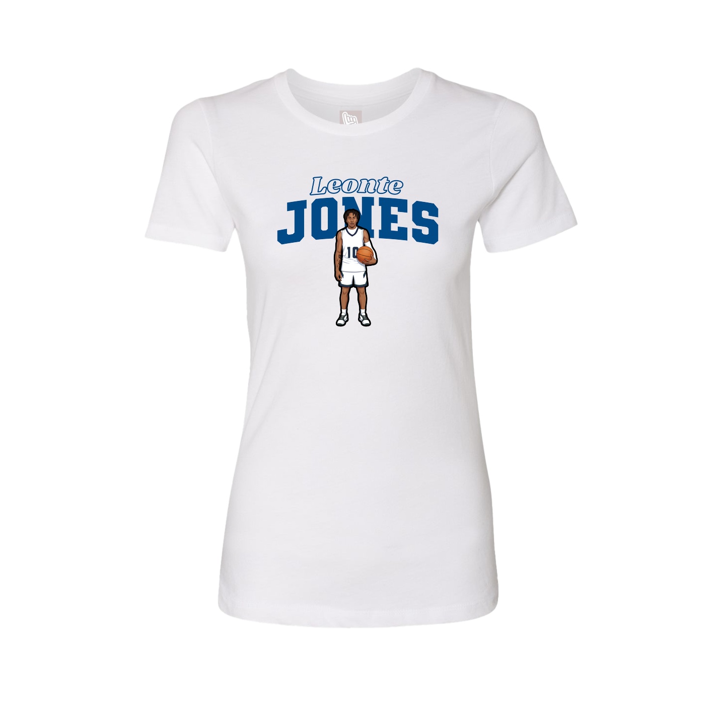 Womens Tee — Name Arch in White