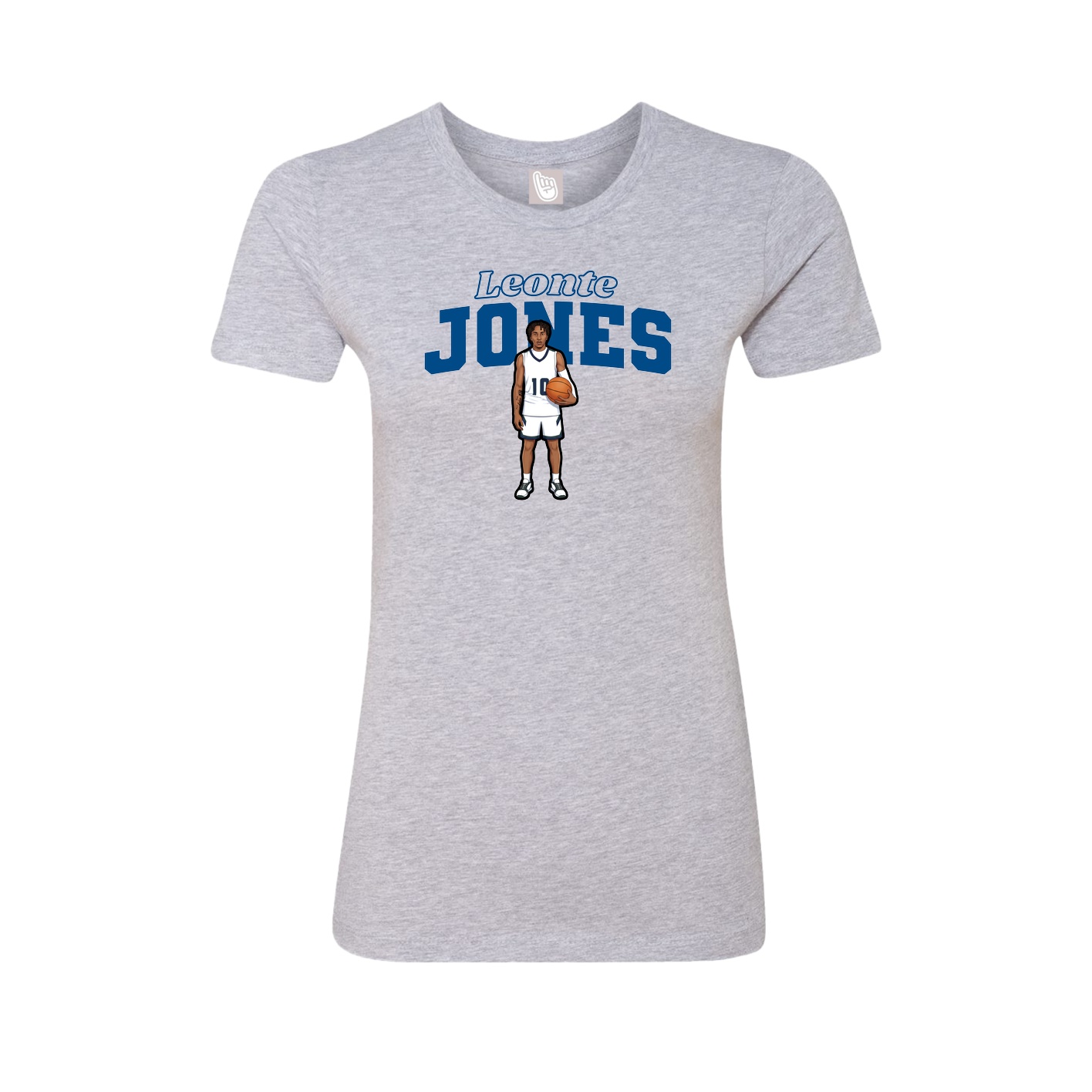 Womens Tee — Name Arch in Grey