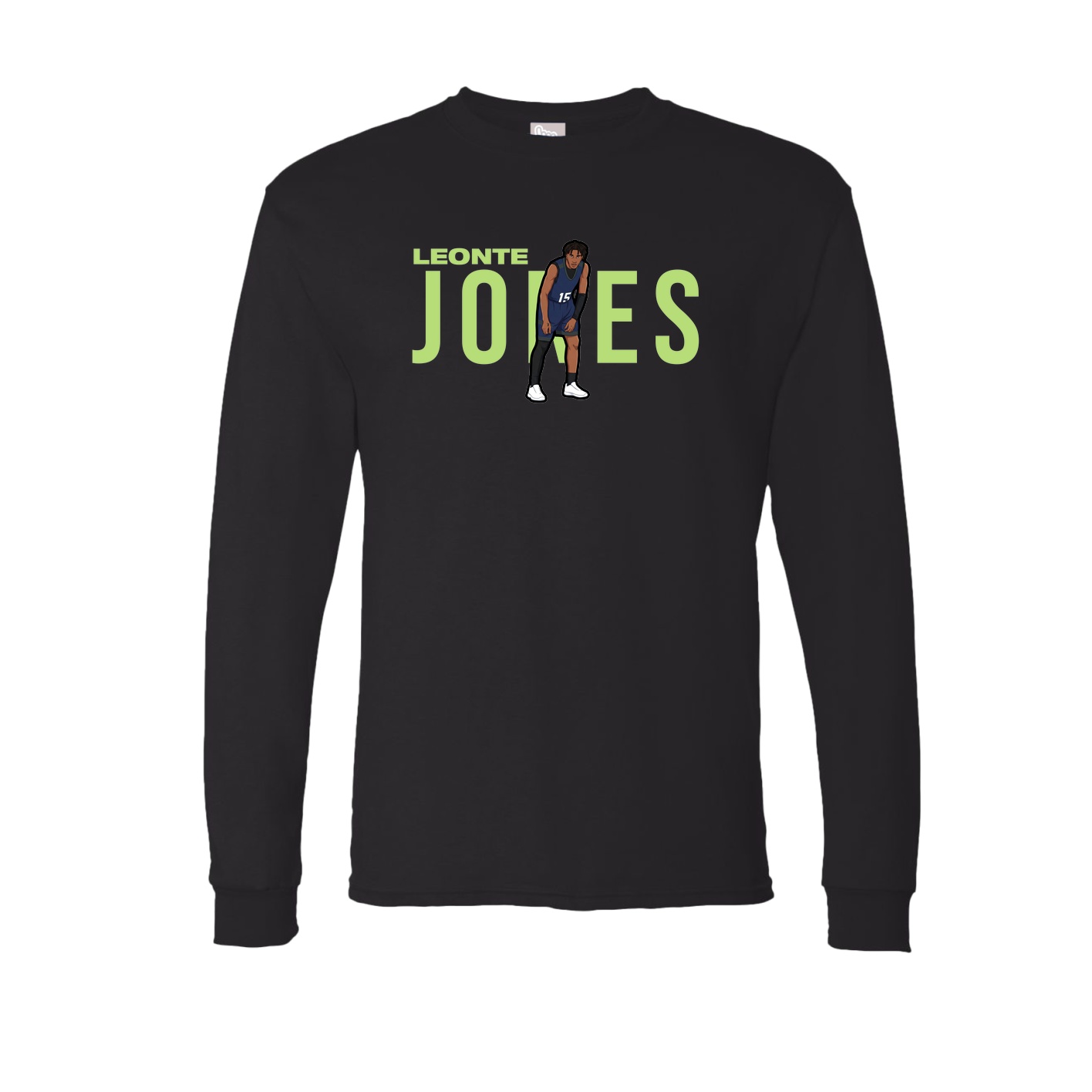 Long Sleeve Tee — Player Name in Black