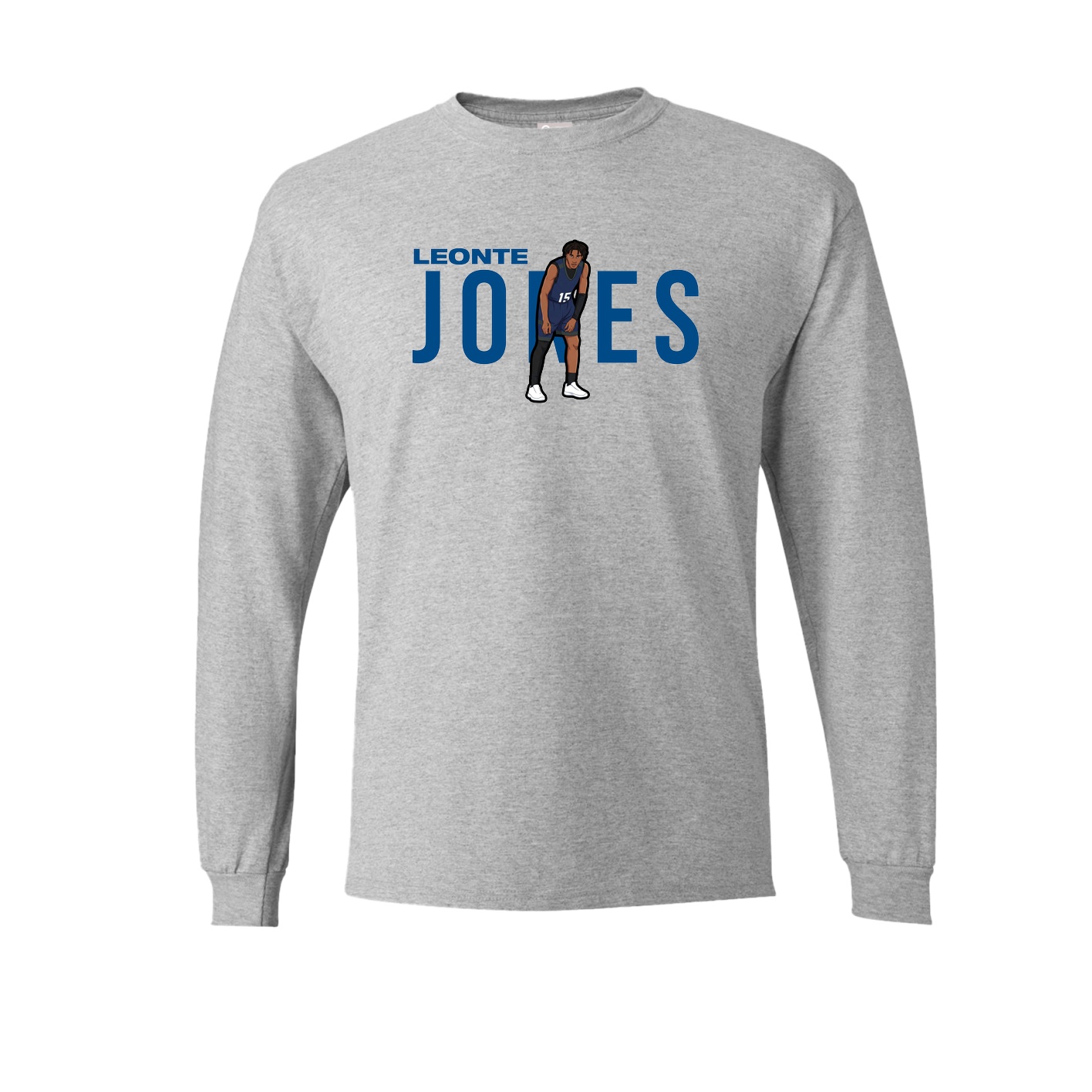 Long Sleeve Tee — Player Name in Grey