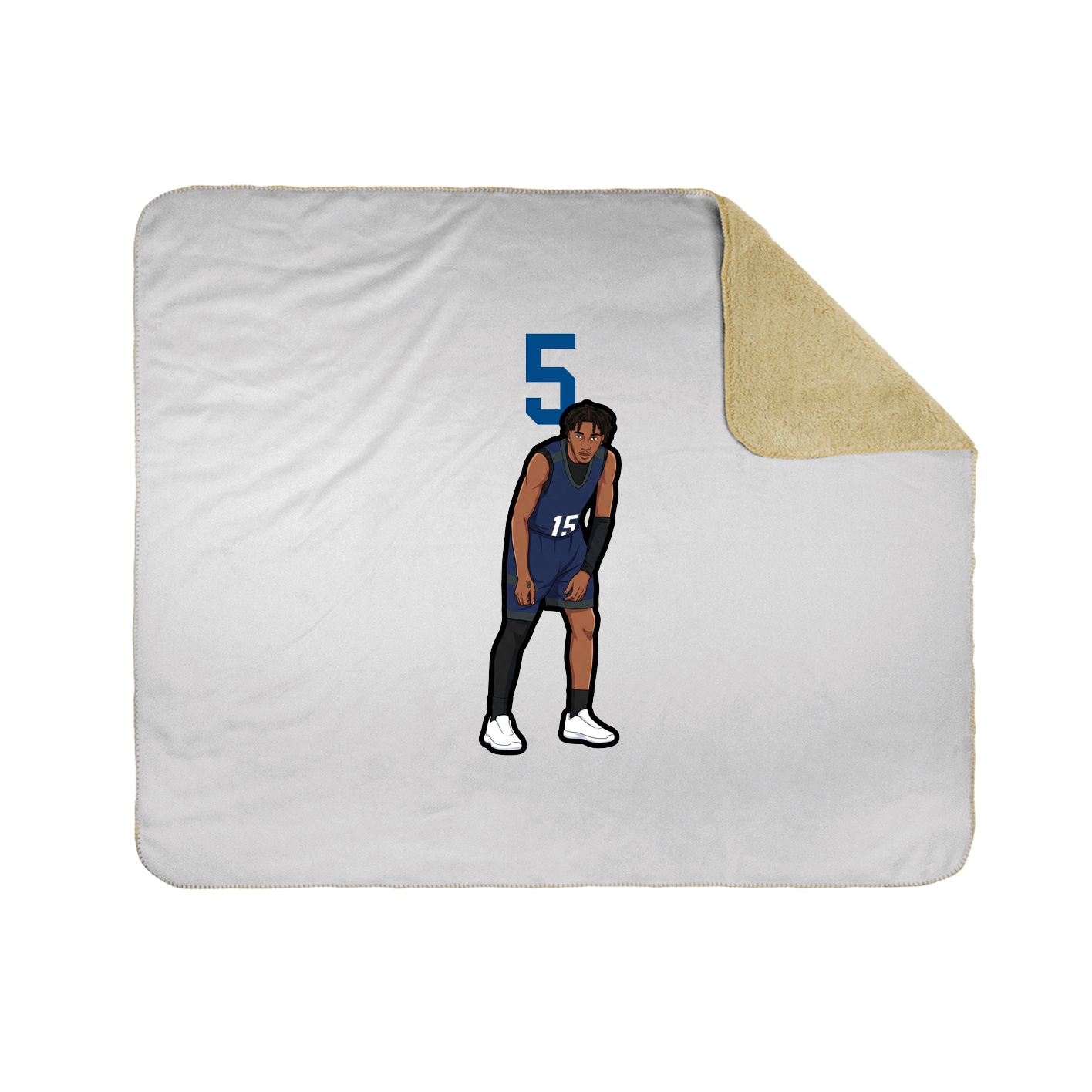 Throw Blanket — Number Top in White