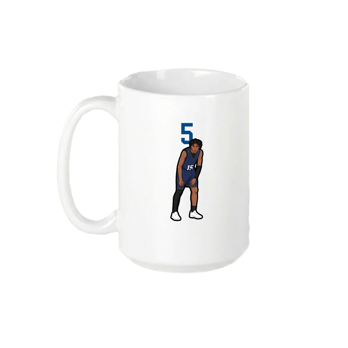 15oz Coffee Mug — Number Top in White
