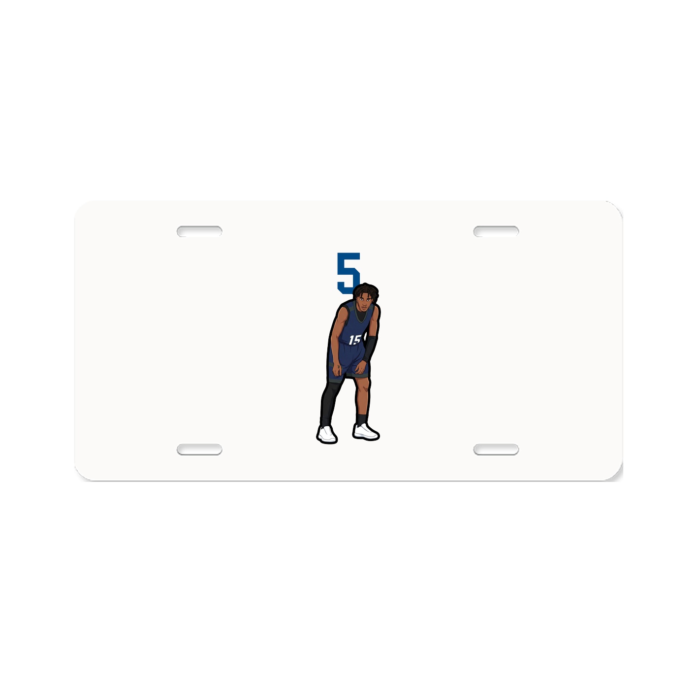 License Plate — Number Top in Classic