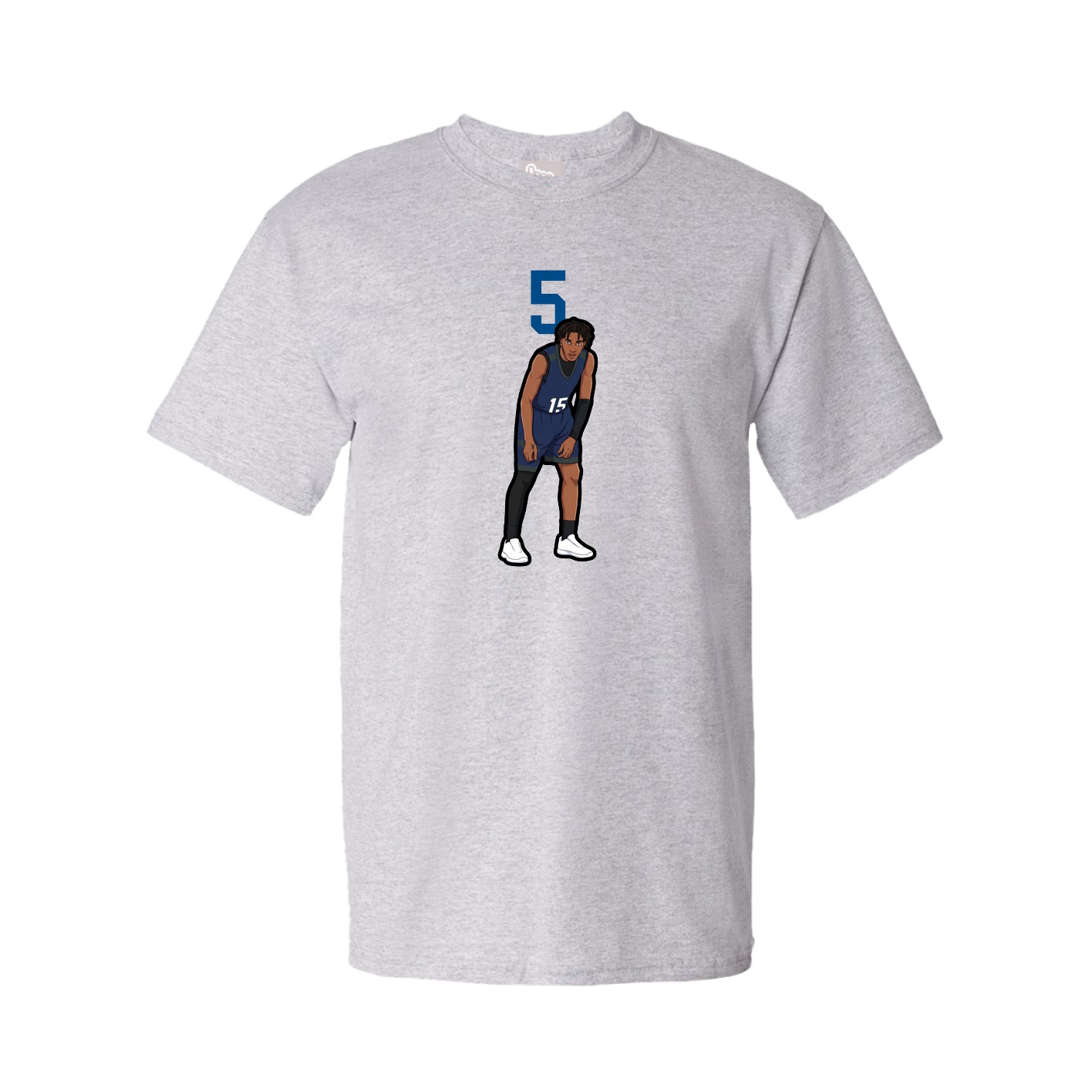 Youth Tee — Number Top in Grey