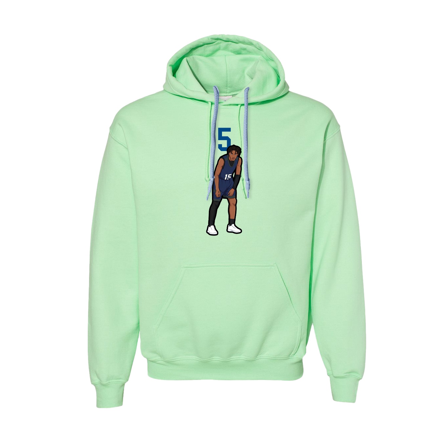 Hoodie — Number Top in Green