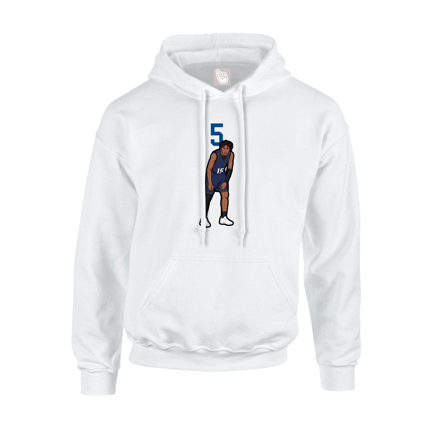Hoodie — Number Top in White