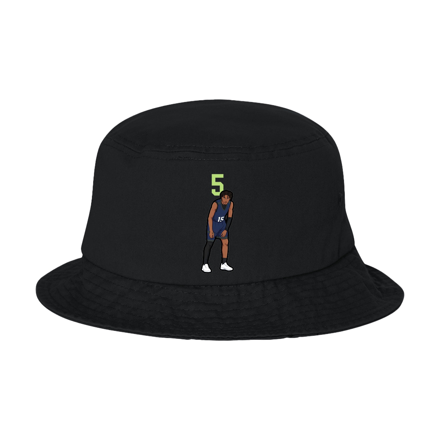 Bucket Cap — Number Top in Black