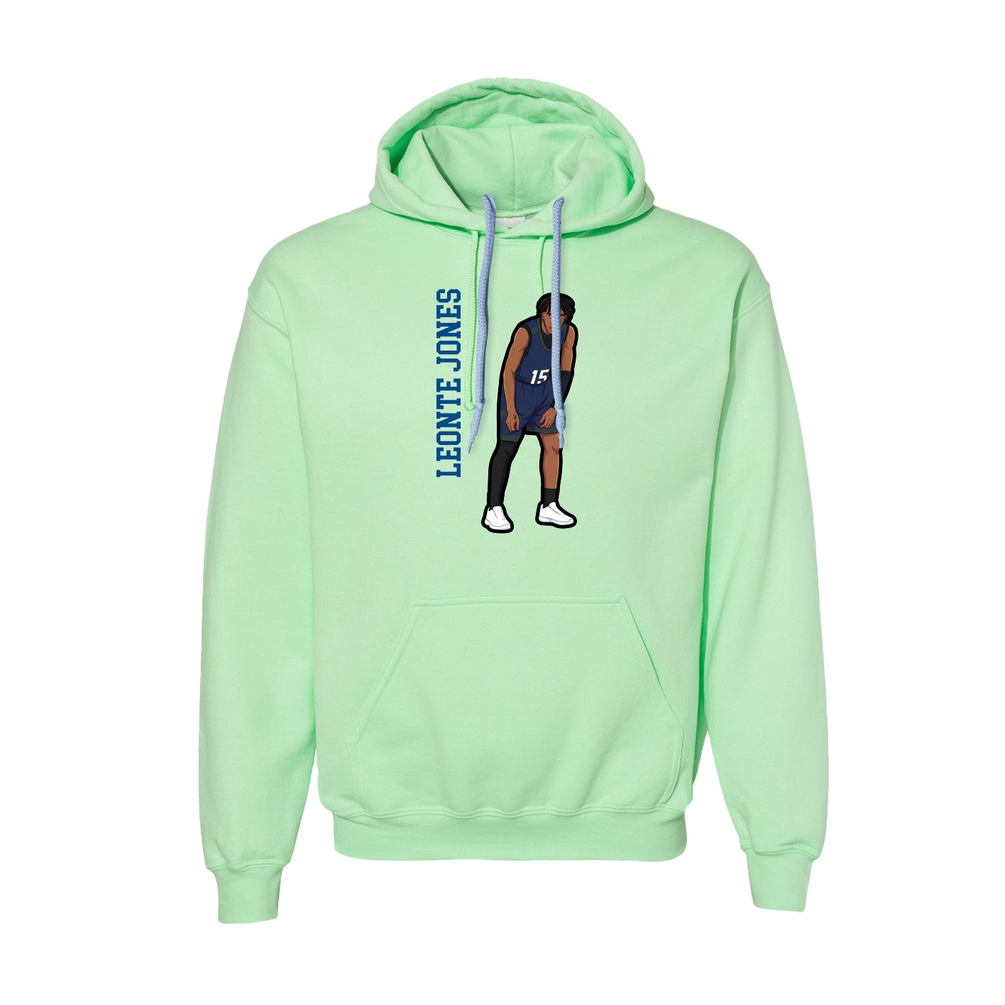Hoodie — Name Vertical in Green