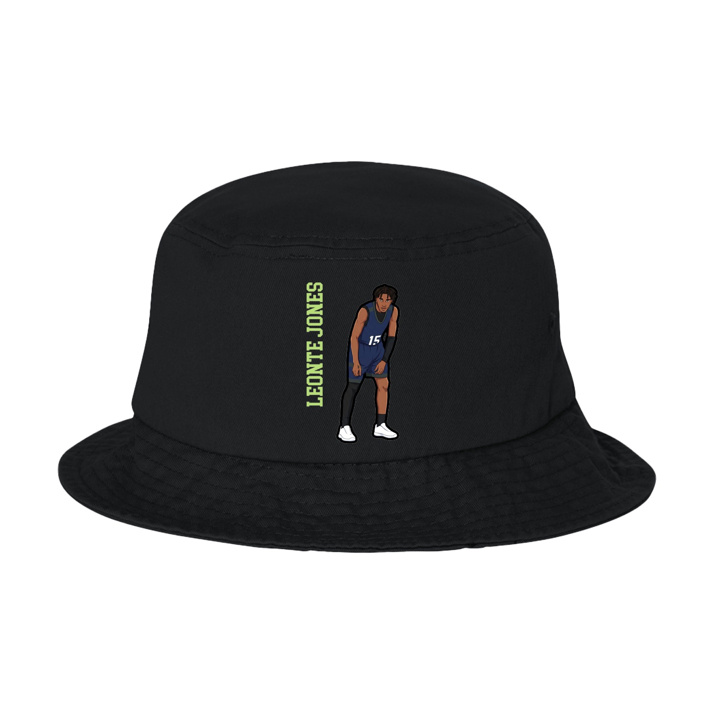 Bucket Cap — Name Vertical in Black