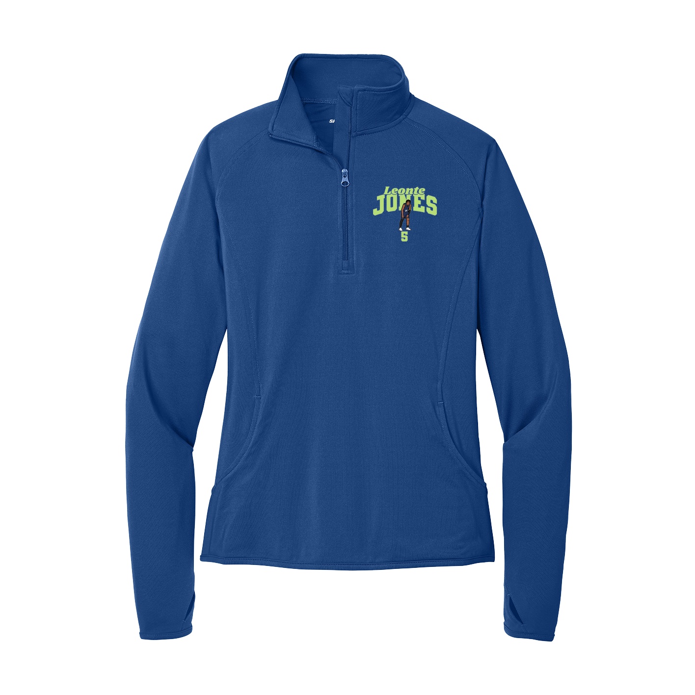 Women's Q-Zip Pullover — Signature Arch in Royal