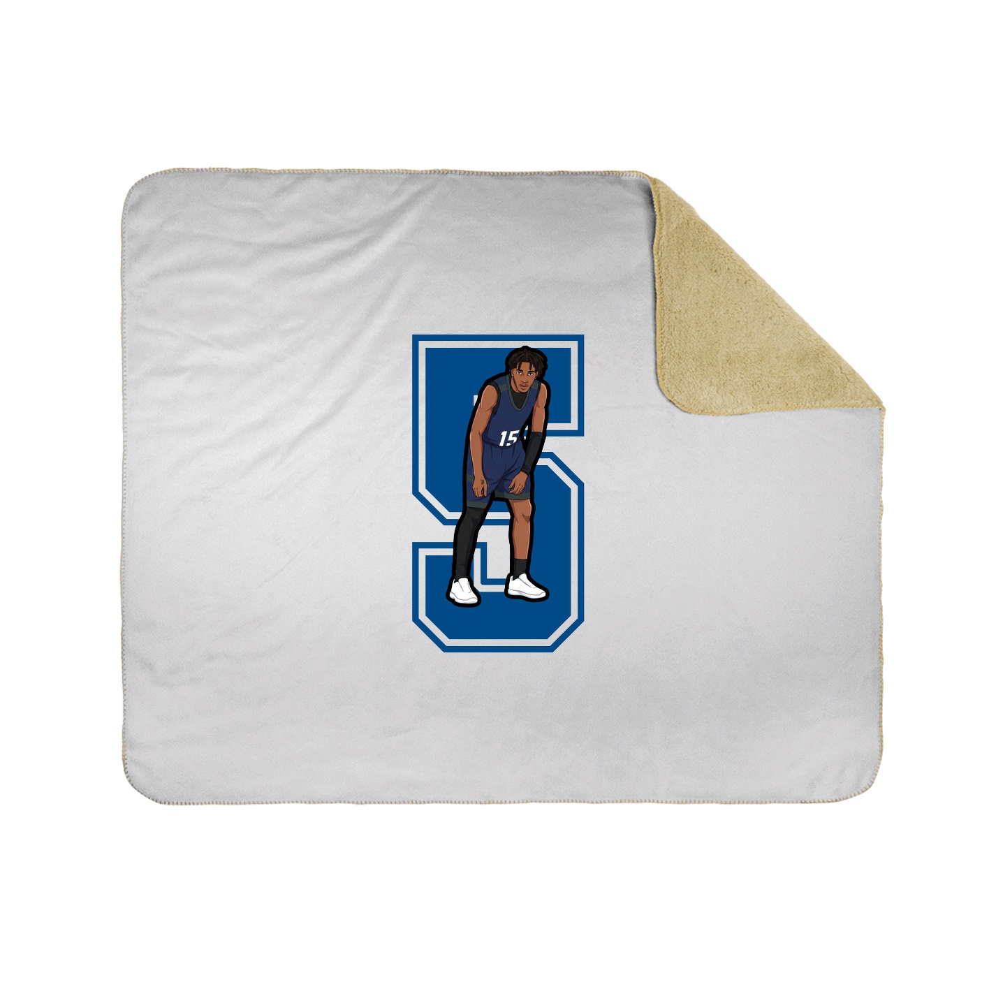 Throw Blanket — Number in White