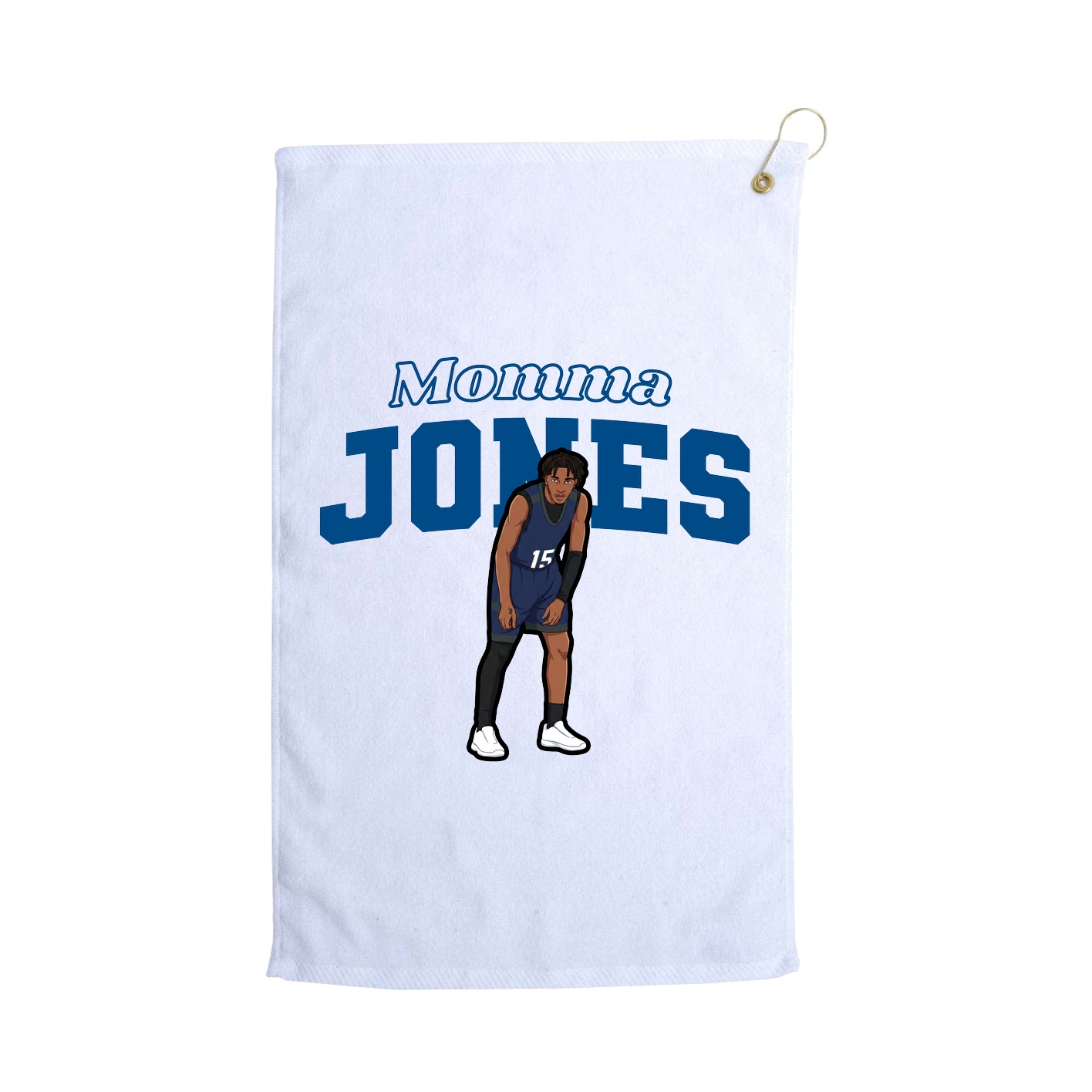 Golf Towel — Mothers Day Block in White